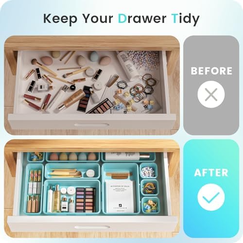 A-LuGei 【Military Grade】 Drawer Organizer for Vanity Bathroom Makeup Desk - Image 4