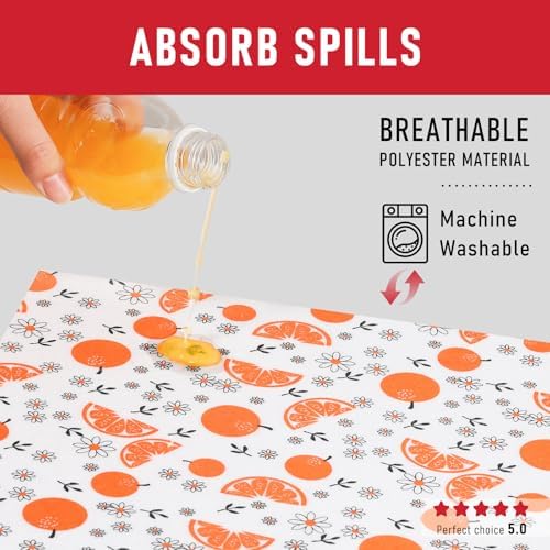 Cooyes Shelf Liners, 2-in-1 Non-Slip Fridge Mats, Absorb Excess Moisture, No-BPA Multiple Sizes for Glass Shelves, Kitchen Cabinets, Drawers (17.7 W x 24 L Inches, Dasiy-12 Pack) - Image 5