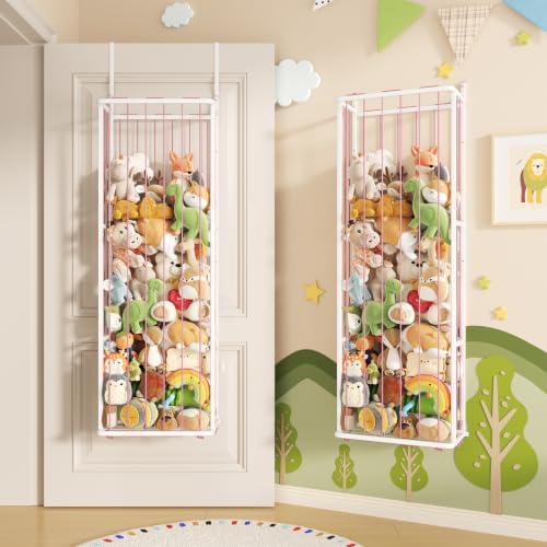 SWTYMIKI Hanging Stuffed Animal Storage - Over Door Toy Organizer, 3-Tier by SwtyMiki-TidyHomeSweetLife