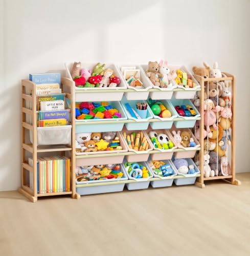 【 In 】 Stuffed Animal Storage kid toy Organizer Bins for Boys Kids Room by KidsToyStorageOrganizer