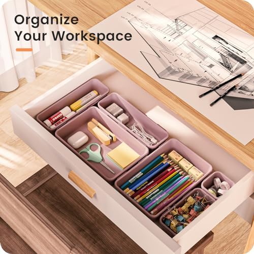 A-LuGei 【Military Grade】 Drawer Organizer for Vanity Bathroom Makeup Desk - Image 5