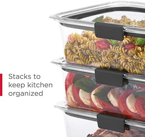 Rubbermaid Brilliance BPA-Free Food Storage Containers with Lids, Airtight Clear Set of 2 (9.6 Cup), Ideal for Lunch, Meal Prep, and Leftovers - Image 6