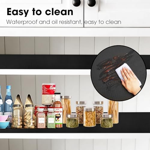 Drawer and Shelf Liner for Kitchen Cabinets, Black, 24IN X 20FT - Image 3