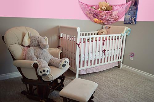 Handy Laundry Jumbo Toy Hammock - Organize stuffed animals or children's toys Looks great with any décor while neatly organizing kid's toys and stuffed animals. Expands to 5.5 feet - Pink - Image 7