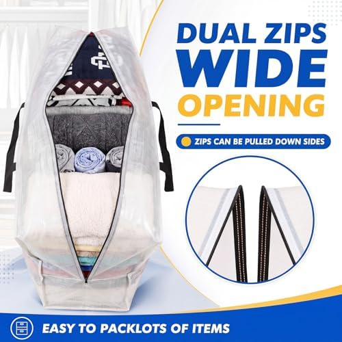 Windyun 4 Pack 98 Gallon Extra Large Moving Bags XXL Heavy Duty Storage Bag - Image 5