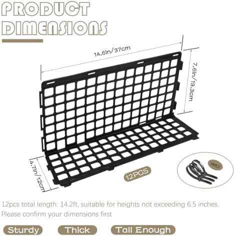 12 Pcs Under Couch Blocker for Bed Adjustable Furniture Plastic - Image 2