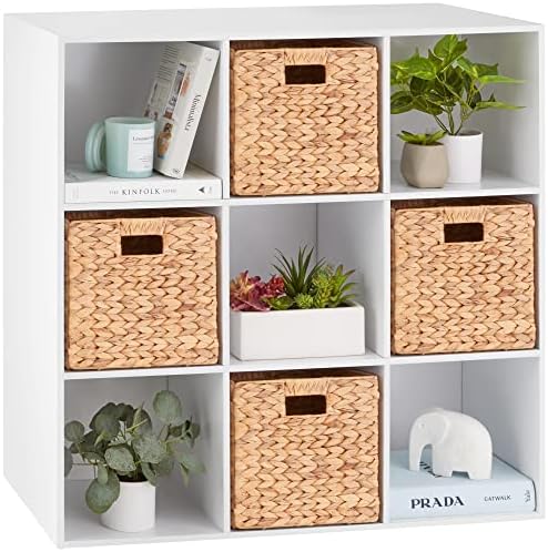 Best Choice Products 9-Cube Storage Organizer, 11in Shelf Opening, Bookcase, Display Shelf, Customizable w/ 3 Removable Back Panels - White by BestChoiceProducts