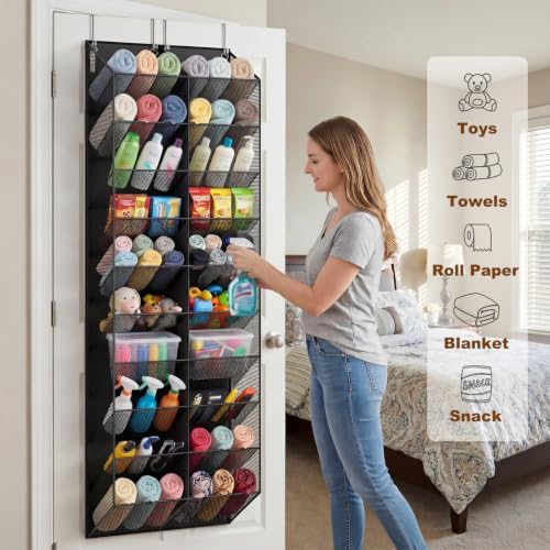 UVIAHOMI Over the Door Shoe Organizer for 20-30 Pairs, 10-Tier, Black - Image 6