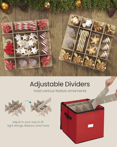 SONGMICS Christmas Ornament Storage Box, with 3 Inches 64 Slots - Image 4