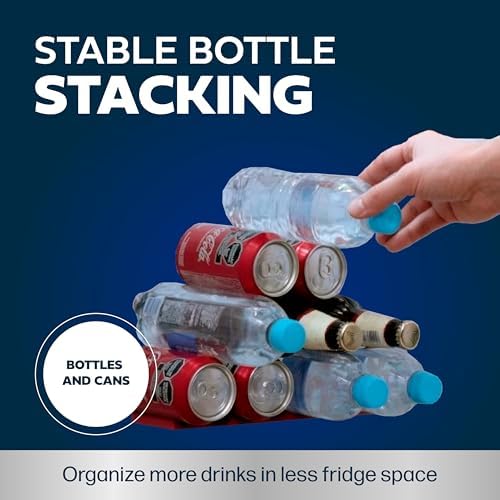 Cooks Innovations Drink Organizer for Fridge, 2 Pack Soda Can Refrigerator Organizers and Storage, Beer-Wine-Water Bottle Holder, Fridge Monkey - Durable Non-Slip&Roll - Image 3