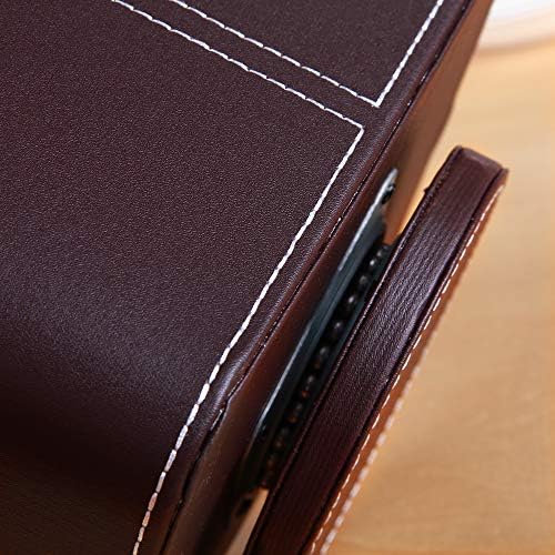 PU Leather 360° Rotatable Remote Control Holder,Nightstand TV Remote Caddy - Image 5
