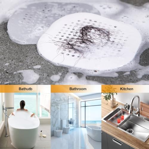Bovinde Hair Drain Catcher,Square Cover for Shower 2 Pack (White) - Image 6