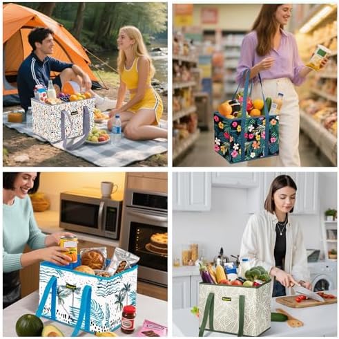 BALEINE 6PK Reusable Grocery Bags, Heavy Duty Shopping Tote Bag - Image 2