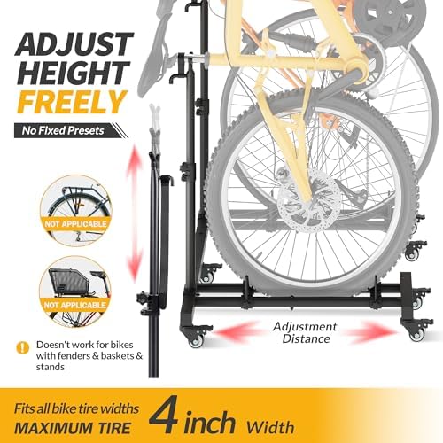 Bike Rack for Garage, Vertical Bike Stand (2 Pack), Fits bikes up to 29" - Image 3