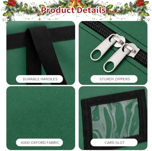 Christmas Tree Storage Bag, Fits 4/5 Ft Artificial Trees, Green - Image 3