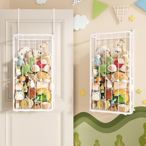 SWTYMIKI Hanging Stuffed Animal Storage - Over Door Toy Organizer, 2-Tier by SwtyMiki-TidyHomeSweetLife