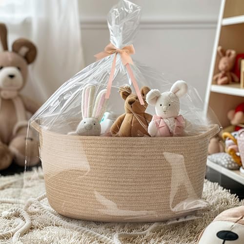 MEGASKET Jute Wicker Storage Basket with Handles, 17"x12"x8" Decorative Woven Baskets for Organizing Dog Toy, Gifts, Book, Towel, Cloth, Boho Storage Bin for Shelves, Entryway, Closet, Home Decor - Image 7