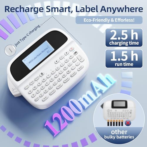 M950 Label Maker Machine with Tapes, Label Maker Waterproof-Labels - Image 4
