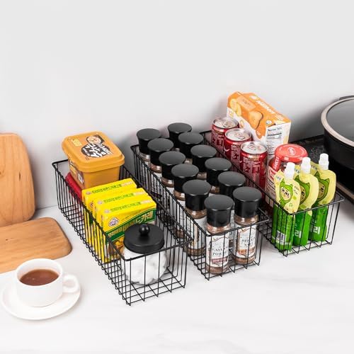 Toilet Paper Basket ( 1 Pack) - Black Wire Basket Metal Basket for Bathroom farmhouse decor - Wire Storage Baskets for organizing toilet tank topper, countertop - Image 6