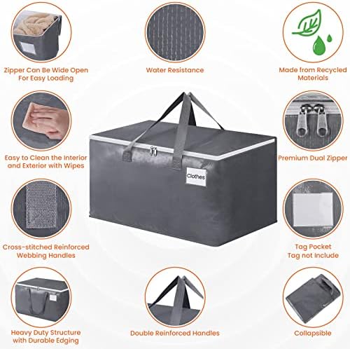BlissTotes Large Moving Bags, Storage Bags, 93L-8 Pack - Image 3