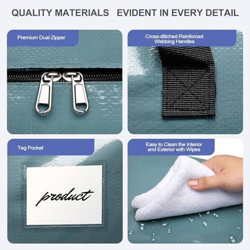 Moving Bags Heavy Duty Steel Blue – Large Packing Bags for Moving, Extra Large Storage Totes with Zippers and Handles - Image 3