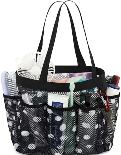 Fammart Mesh Shower Caddy Portable, Shower Bag College Dorm Room Essentials by Fammart