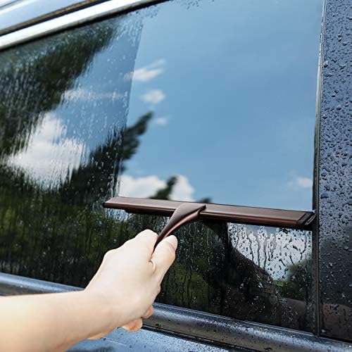Hiware All-Purpose Shower Squeegee for Shower Doors, Bathroom, Window and Car Glass - Bronze, Stainless Steel, 14 Inches - Image 6