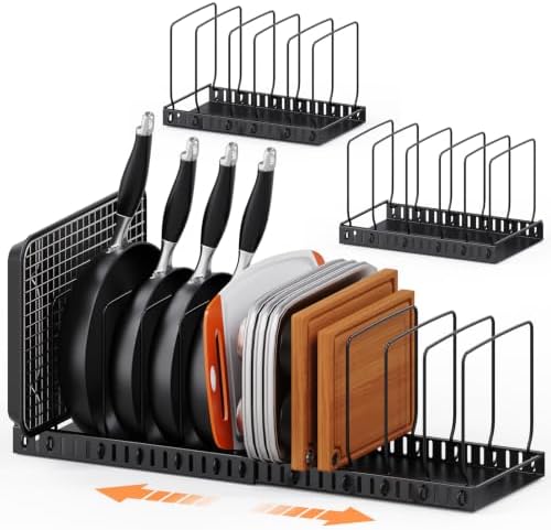 Cutting Board and Baking Sheet Organizer for Cabinet with Solid Metal Base by HzTinT