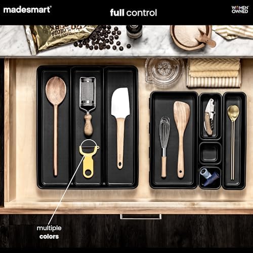 madesmart Classic Utensil Tray, White, 3 Compartment (Pack of 6) - Image 4