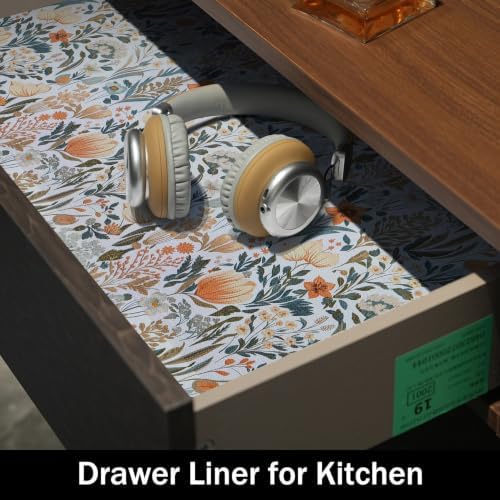Floral Non-Slip Shelf Cabinet Drawer Liner, 16IN x 10FT - Image 6