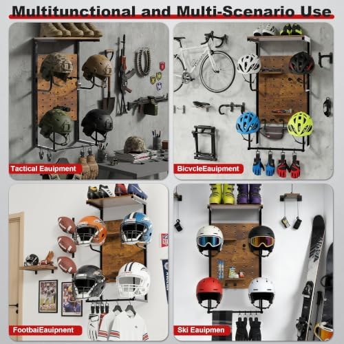 Motorcycle Helmet Wall Mount, 4-Helmet Capacity - Image 7