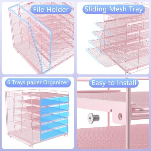gianotter 6-Tier Paper Organizer With Magazine Holder - Image 5