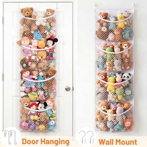Ofiray-home Cotton Over The Door Stuffed Animal Storage - Image 5