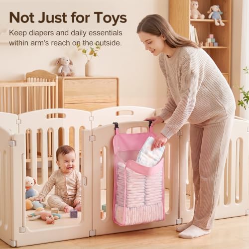 Playpen Toy Organizer, Stuffed Animal Storage & Hanging Diaper Organizer - Image 3