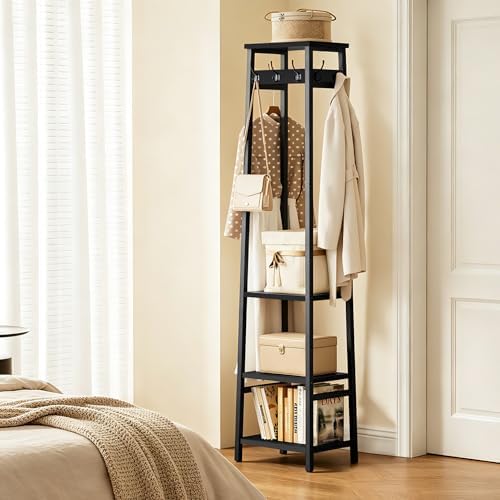 Coat Rack Freestanding with 3 Shelves and 7 Hooks - Image 5