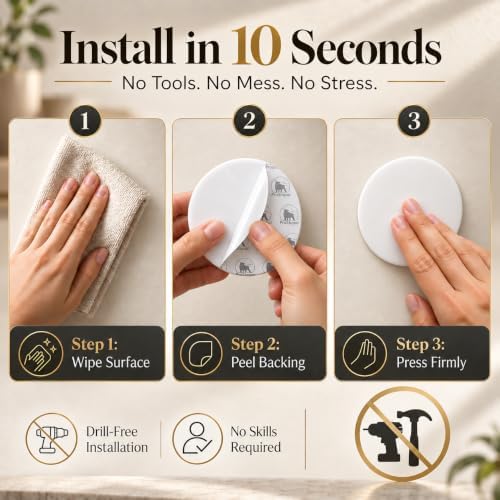 ProStoppr® Door Stoppers - Large 3.15" (8 Pack) - Strong Adhesive Backing - Image 3