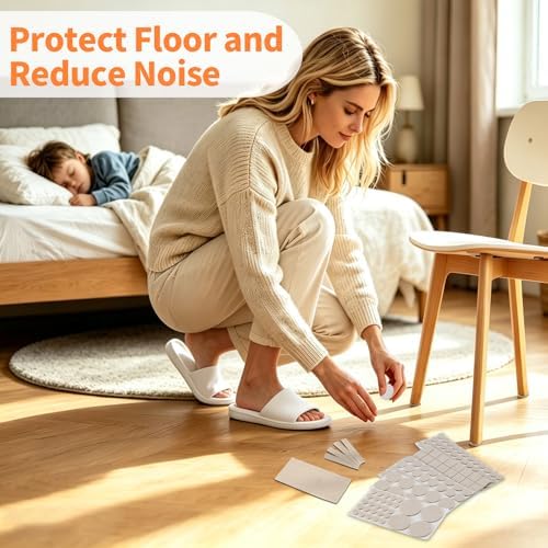 Felt Furniture Pads 400 Pieces, Furniture Pads for Hardwood Floors Beige - Image 2