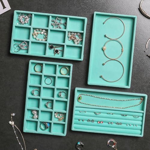 Frebeauty Jewelry Trays for Drawer,Set of 4 Jewelry Organizer and Storage - Image 6