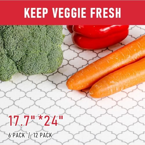 Cooyes 2 in 1 Refrigerator Liners & Fresh mats for Fridge Drawer and Glass Shelves, Absorbent Cloth Fridge Organizer Bin Mats Washable, Shelf Liner for Kitchen Cabinets Non Adhesive - Image 5