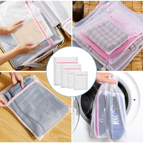 Upgraded Coarse Mesh Laundry Bag - Wash Delicate Lingerie, Garment & Shoe Storage, Travel Essentials - Durable & Breathable，4Pcs, MIAETFH - Image 4