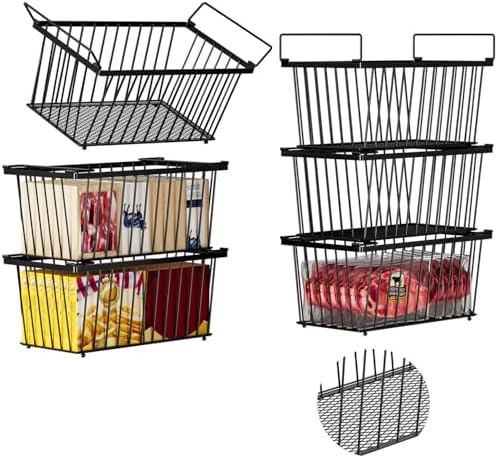 Enhanced Leak-Proof Bottom, Freezer Organizer Bins for 7 Cu.Ft,6 Pack by ANJUBAN