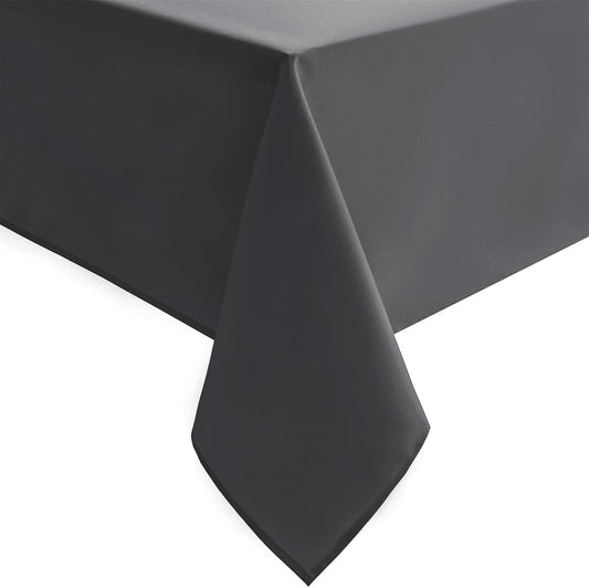 Hiasan Rectangle Tablecloth Grey - Wrinkle Resistant and Waterproof Washable Polyester Fabric Table Cloth for Dining Party and Outdoor Use, 70 x 120 Inch