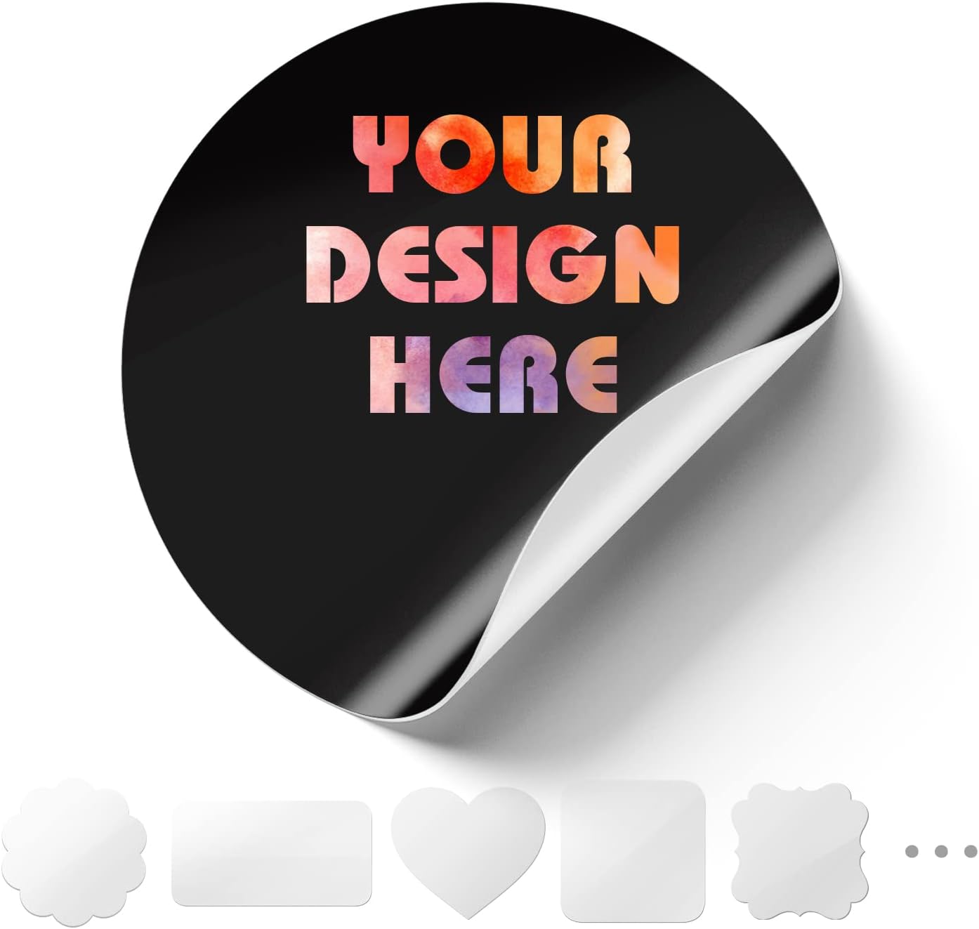 Custom Logo Stickers for Business, Personalised Logo Labels - Any Shape, Waterproof Vinyl Glossy Stickers for Branding & Packaging