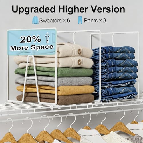 SortNStore Wire Shelf Dividers for Closet: Tall 12in x Deep 12in, 6 Pack - Image 4