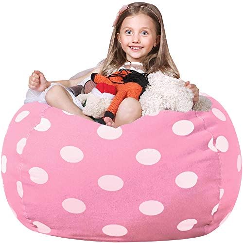 WEKAPO Stuffed Animal Storage Bean Bag Chair Cover for Kids by Wekapo