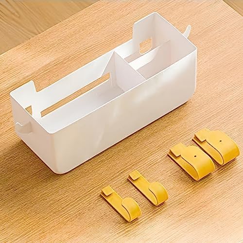 Bunk Bed Shelf for Top Bunk Plastic Bedside Shelf Accessories for Kids Bunk Bed Caddy with Hooks For Bed Rail, White, 11 lbs Capacity - Image 6