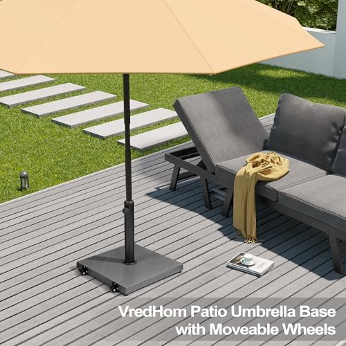 Patio Umbrella Base with Wheels, 43lbs Outdoor Umbrella Stand - Image 3