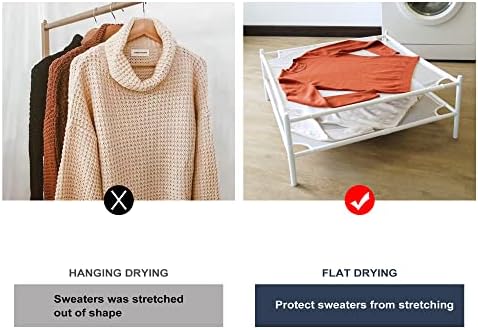 STO STO Sweater Drying Rack, 2-Pack Stackable Mesh Clothes Drying Rack, Laundry Drying Rack for Sweaters, Socks, Toys, White - Image 2