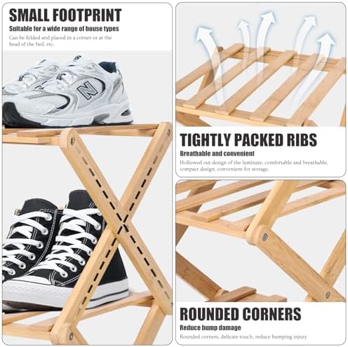 Vertical Shoe Rack Small, 5 Tier Portable Folding Shoe Storage Rack, Without Installation Free Standing Shoe Rack for Corridors, Bedrooms Living Room Corner and Small Spaces (5 Tier) - Image 5