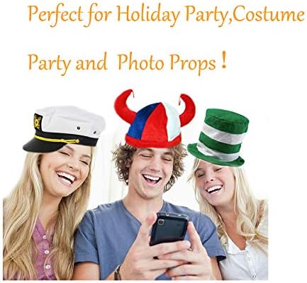 Novelty Party Hats,Funny Costume Hats,6 Assorted Dress Up Party Hats for Adult